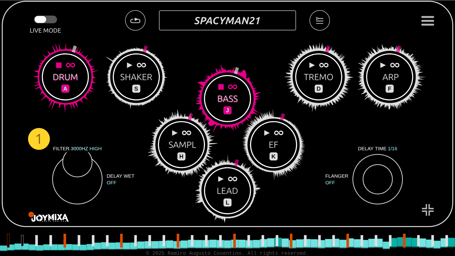 Controller with sticks highlighted