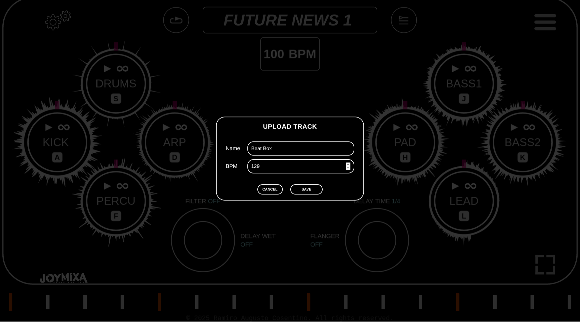 Modulo per caricare traccia